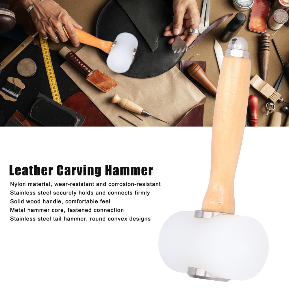 Length 19cm Leather Carving Ha - огляд і ціна Mallet Wood Carving